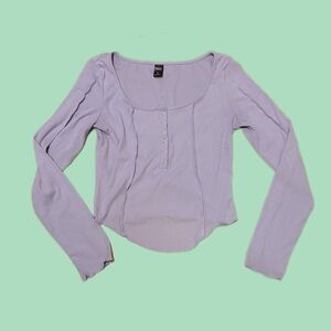 DKNY Light Purple Long Sleeve Top